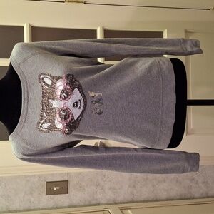 "ABERCROMBIE AND FITCH" Girls, Sequin Raccoon, Cotton and polyester, Good condit